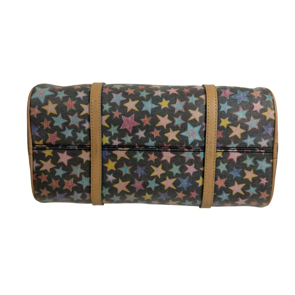 Dooney & Bourke Vintage Multicolored Stars Barrel Shoulder Bag Rainbow Zipper - Picture 6 of 16